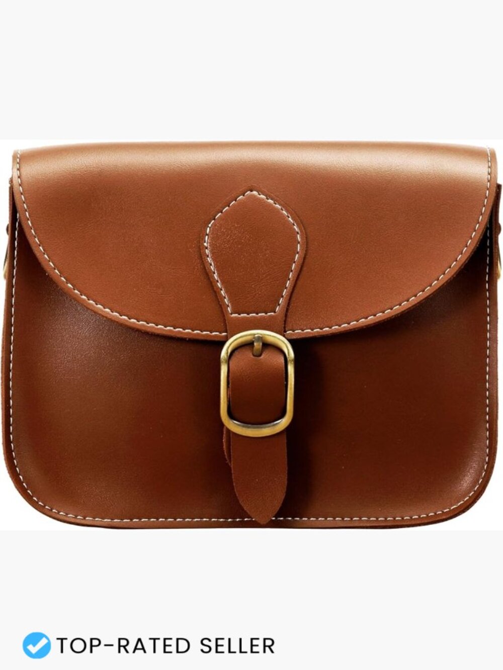 Vegan Leather Saddle Bag Vintage Crossbody Purse Retro Satchel Structured